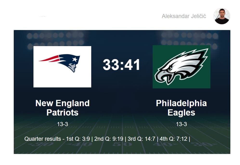 Live Blogging an American Football Game