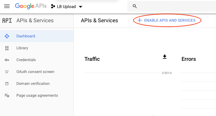 Enable APIs