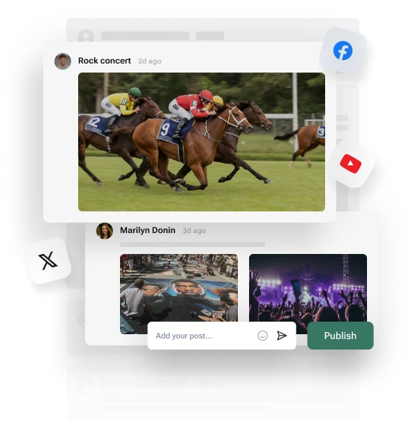 Live Blog interface showing real-time coverage of any live event