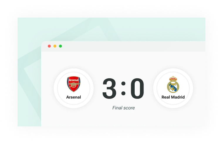 Big Numbers feature in Live Blog for sports events