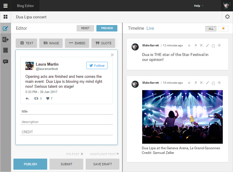 2. Audience reaction