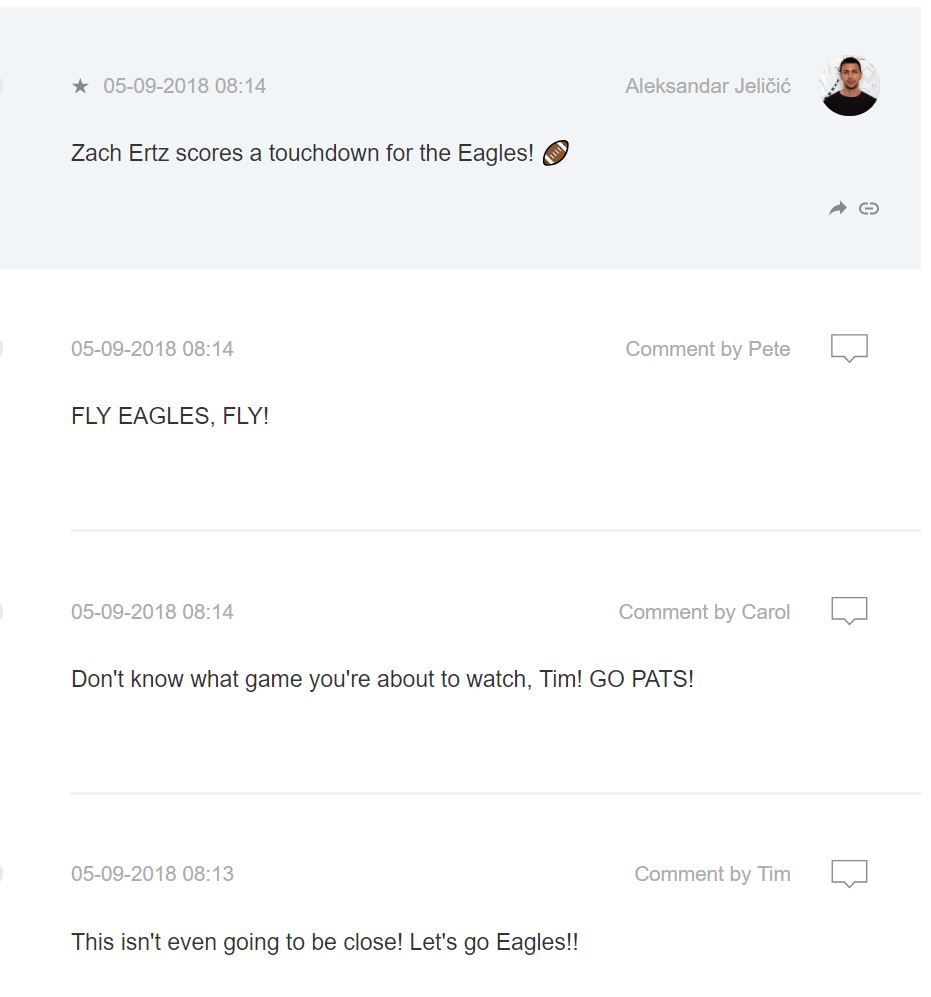 Live blogging an American Football Game