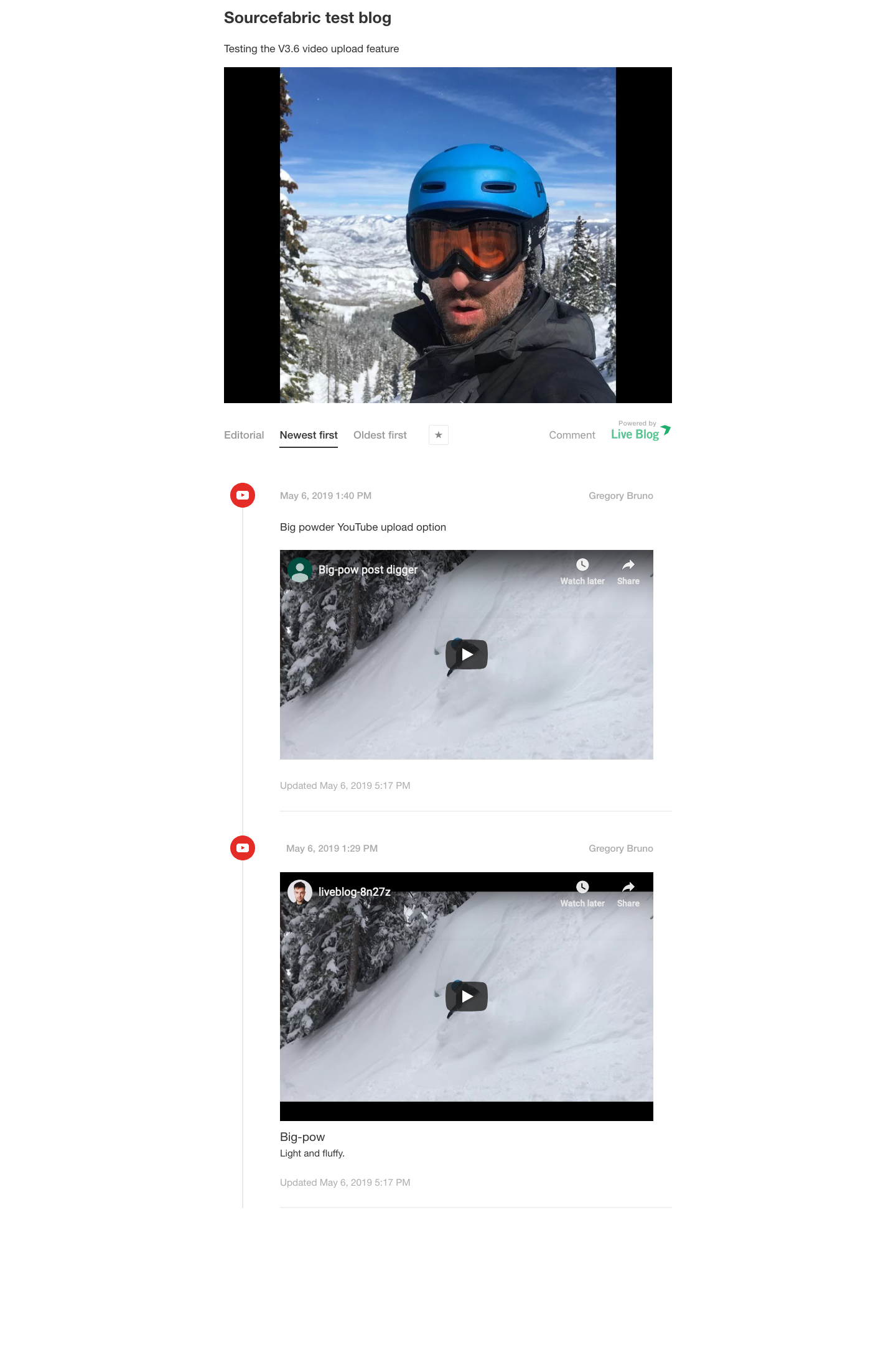 Add Videos to Your Blog Up to 40% Faster with Live Blog 3.6