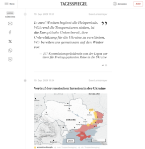 Tagesspiegel using Live Blog